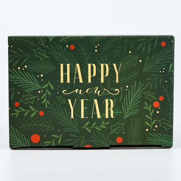 Коробка подарочная новогодняя складная «С новым годом», 22 х 15 х 10 см, Новый год