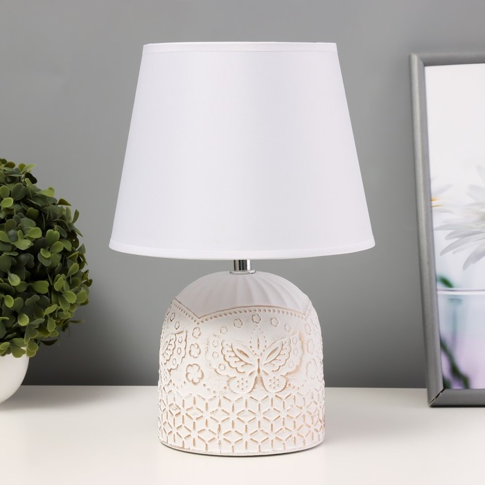 Настольная лампа Настольная лампа "Нерис" Е14 40Вт бело-золотой 20х20х29 см