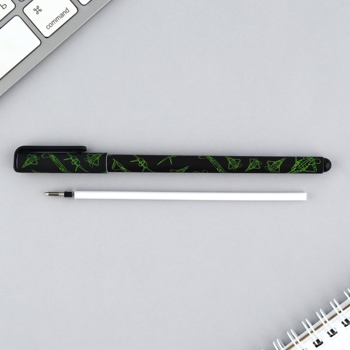 Ручка шариковая синяя паста, 0.7 мм «Самолеты» пластик Ручка шариковая синяя паста, 0.7 мм «Самолеты» пластик