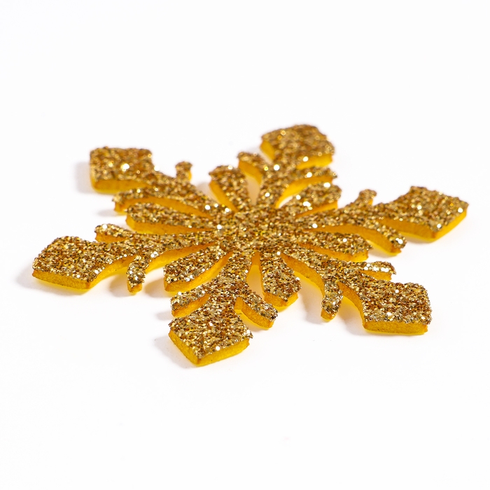 Новый год! Декор «Снежинки», набор 9 шт., цвет золото Новый год! Декор «Снежинки», набор 9 шт., цвет золото
