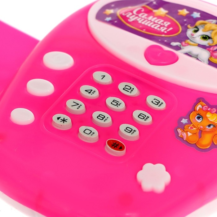 Музыкальный телефончик «Маленькая леди», русская озвучка, цвет розовый Музыкальный телефончик «Маленькая леди», русская озвучка, цвет розовый