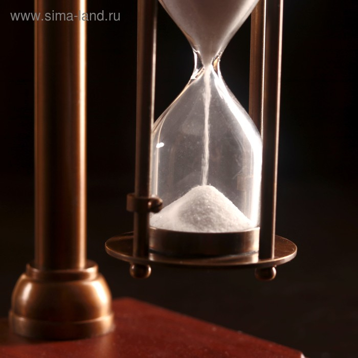 Песочные часы Песочные часы "Подвесные" латунь, алюминий, дерево (3 мин) 14х9х23 см