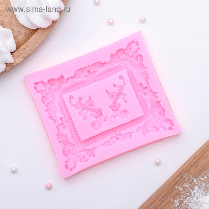 Молд «Рамка, лепнина», силикон, 9,5×11,5 см, цвет МИКС Молд «Рамка, лепнина», силикон, 9,5×11,5 см, цвет МИКС