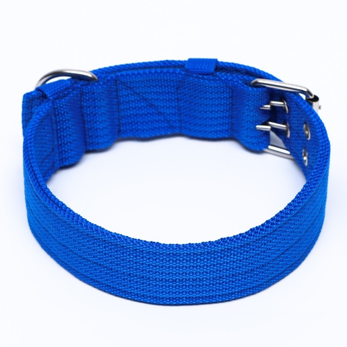 Ошейник четырехслойный, 64 х 4 см, ОШ 50-58 см, полиэстер, синий Ошейник четырехслойный, 64 х 4 см, ОШ 50-58 см, полиэстер, синий