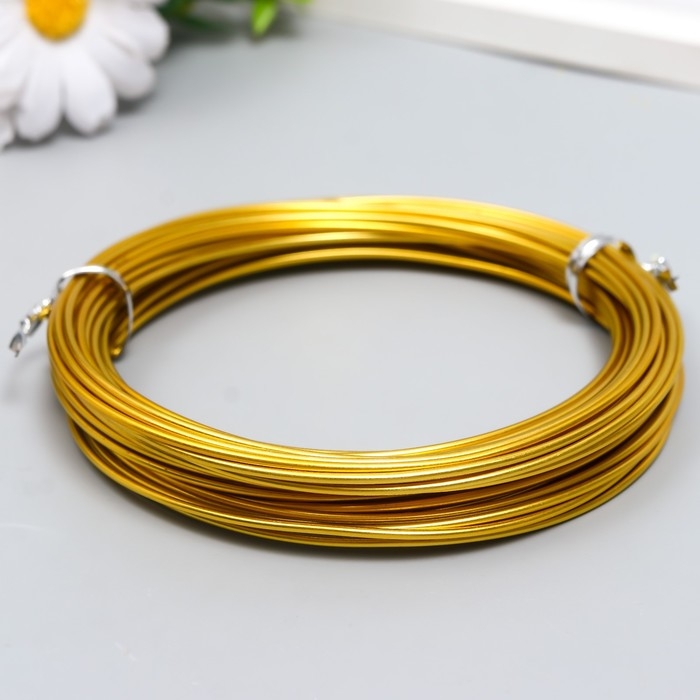 Проволока для творчества d 1,5 мм, золото рул.10 м Проволока для творчества d 1,5 мм, золото рул.10 м