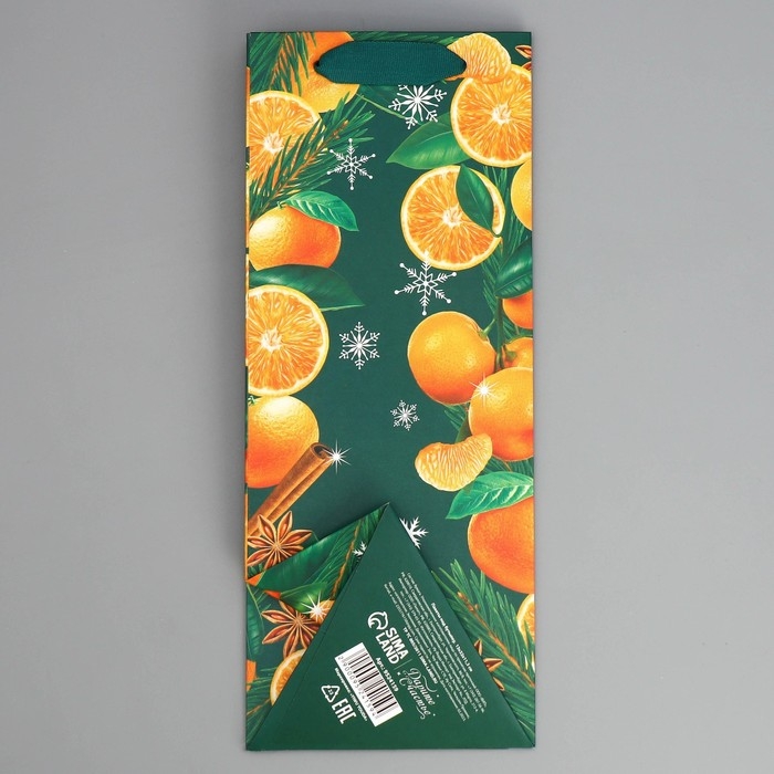 Пакет под бутылку, треугольный «Новый год», 13 х 32 х 11.3 см, Новый год Пакет под бутылку, треугольный «Новый год», 13 х 32 х 11.3 см, Новый год