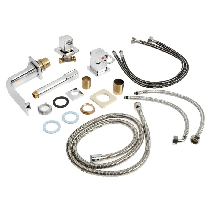 Смеситель на борт ванны ZEIN NB-5, на четыре отверстия, комплект, хром Смеситель на борт ванны ZEIN NB-5, на четыре отверстия, комплект, хром