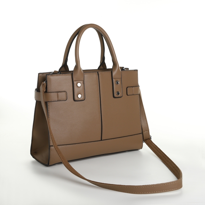 Сумка женская тоут, на молнии, цвет песочный