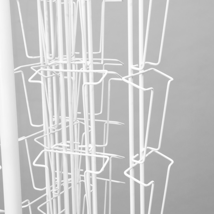 Буклетница вращающаяся для открыток, напольная, 108 карманов (54 А5, 54 А6), 55,8×61,4×173,3 см, цвет белый Буклетница вращающаяся для открыток, напольная, 108 карманов (54 А5, 54 А6), 55,8×61,4×173,3 см, цвет белый