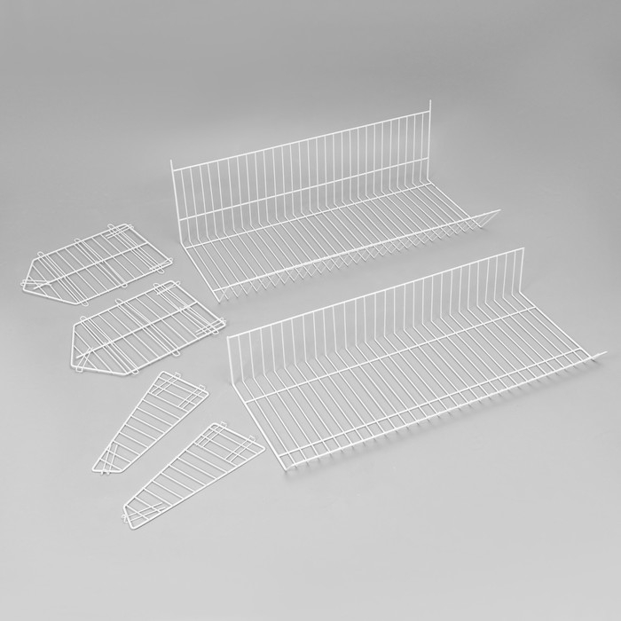 Накопитель разборный на колесах, 5 корзин, 90×43×147 см, цвет белый Накопитель разборный на колесах, 5 корзин, 90×43×147 см, цвет белый