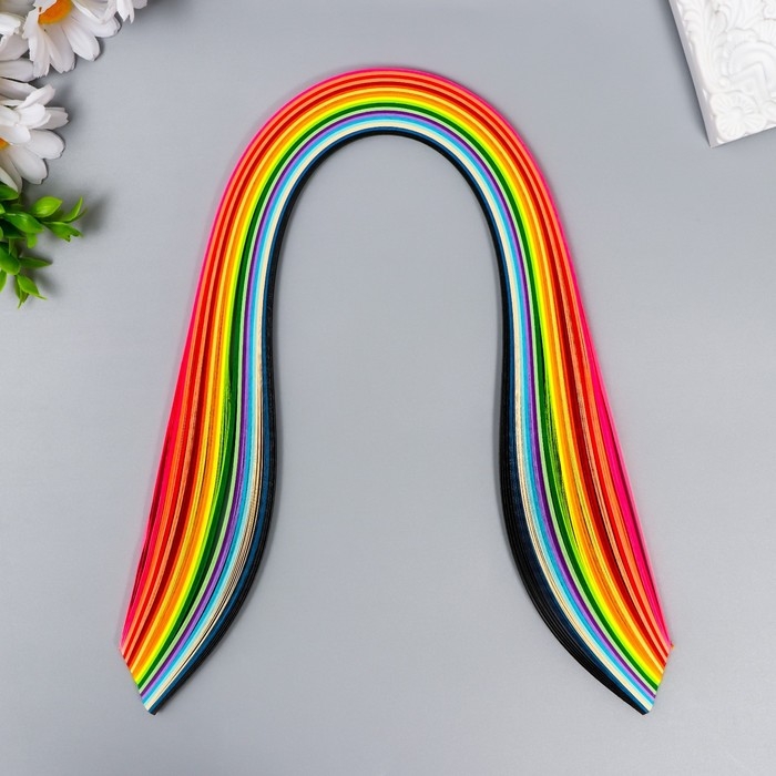 Полоски для квиллинга Полоски для квиллинга "Цветные" (н-р 240 полос) ширина 0,5 см длина 54 см 26х11х0,5 см