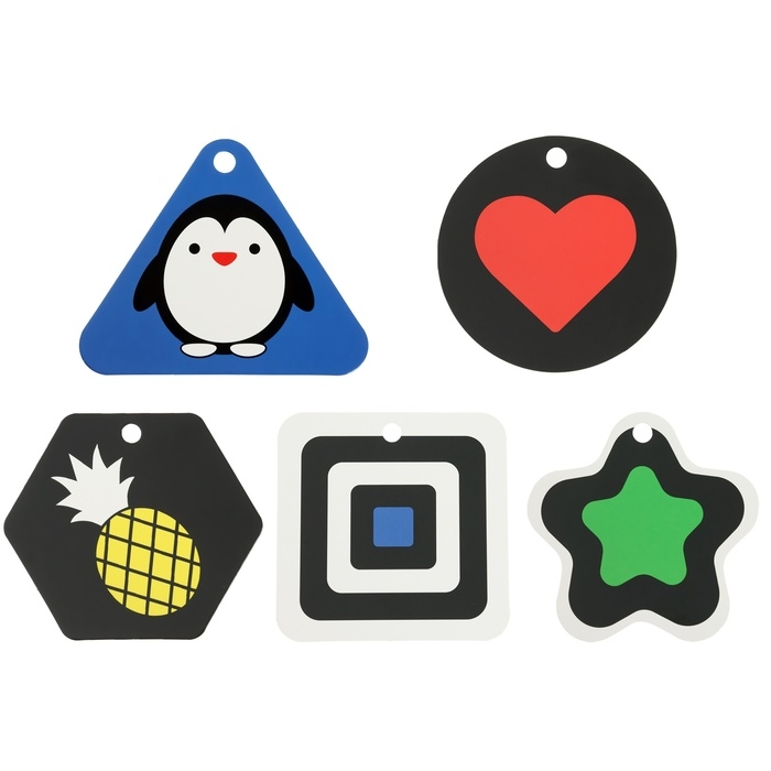 Развивающая игрушка по методике Г. Домана карточки на кольце  Развивающая игрушка по методике Г. Домана карточки на кольце "Цвета" 5шт, Крошка Я