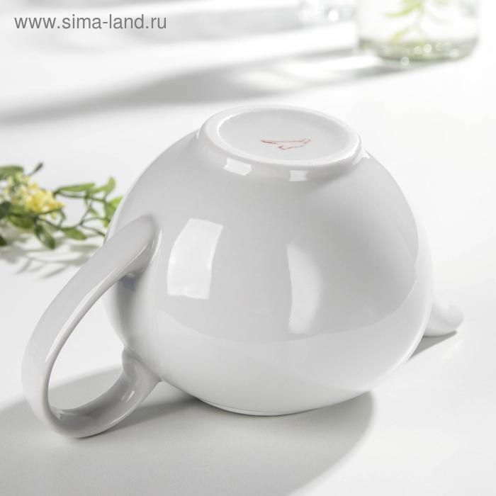 Чайник «Удачный», 550 мл, цвет белый Чайник «Удачный», 550 мл, цвет белый
