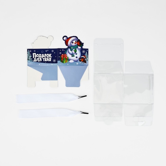 Коробка подарочная новогодняя складная «Снеговик», 7 х 7 х 7 см, Новый год Коробка подарочная новогодняя складная «Снеговик», 7 х 7 х 7 см, Новый год