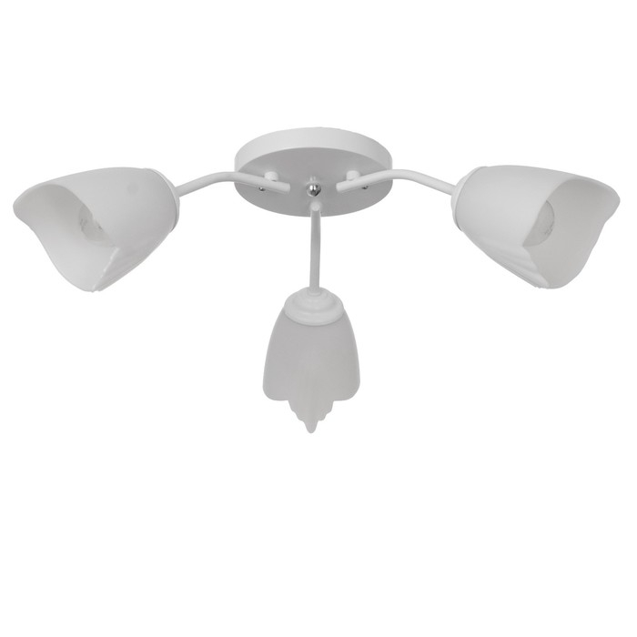 Люстра Оникс 3х15Вт E27 белый50х50х15см BayerLux Люстра Оникс 3х15Вт E27 белый50х50х15см BayerLux