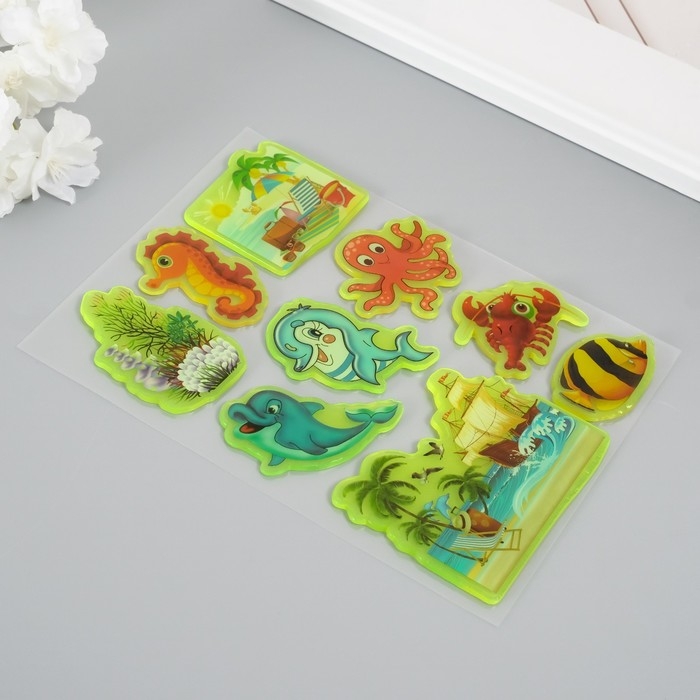 Наклейка силикон на стекло фосфорная Наклейка силикон на стекло фосфорная "Курорт" 20х16 см