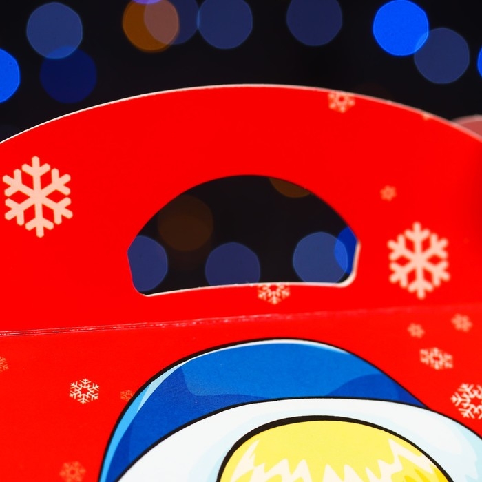 Новый год. Подарочная коробка "Дедушкино счастье" , Баул 22 х 9 х 22 см.