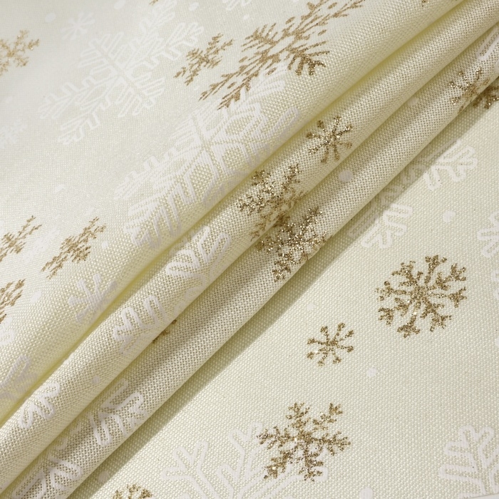 Новый год! Лоскут «Снежинки с блёстками», 48 × 48 см