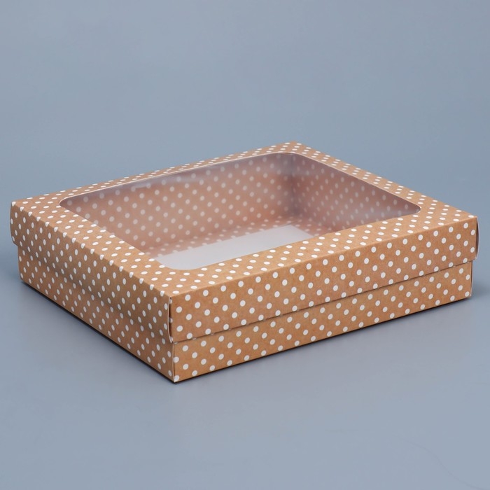 Коробка подарочная, упаковка, «Горошек» , 23.5 х 20.5 х 5.5 см Коробка подарочная, упаковка, «Горошек» , 23.5 х 20.5 х 5.5 см