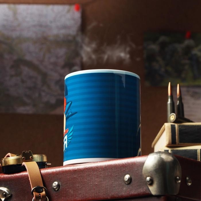 Кружка «С 23 февраля. Крылатая пехота», с нанесением Кружка «С 23 февраля. Крылатая пехота», с нанесением