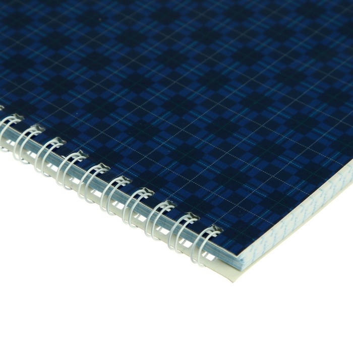 Блокнот А4, 60 листов на гребне, Ultimate basics "Шотландка", МИКС