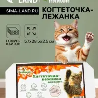 Когтеточка-лежанка &laquo;Пижон&raquo;, 57&times;28.5&times;2.5 см, гофрокартон
