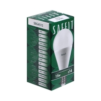 Лампа светодиодная SAFFIT, 15W 230V E14 4000K G45, SBG4515