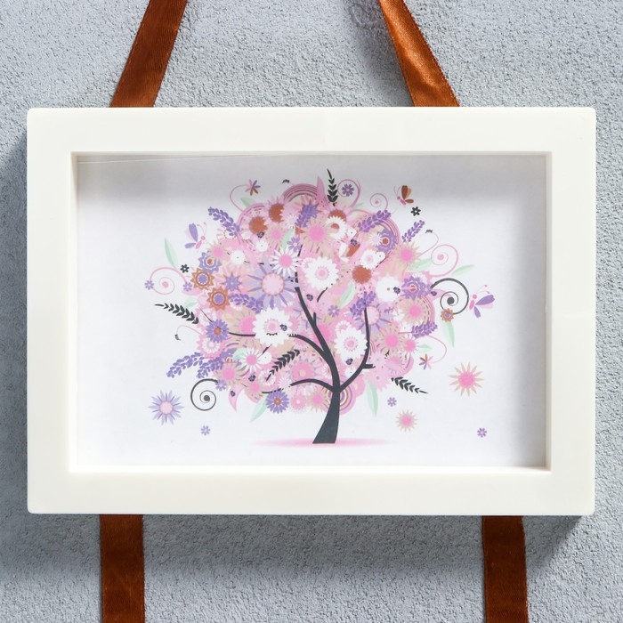 Фоторамка тройная на тесьме  L-3 10х15 см  перламутр (пластиковый экран)