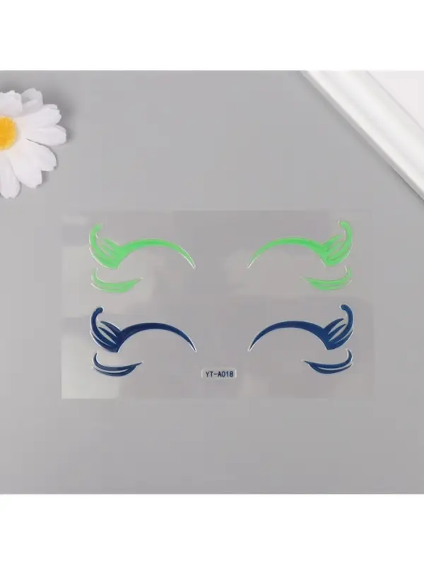 Наклейка на лицо &laquo;Стрелки для глаз. Кокетка&raquo;, 13&times;13.5 см