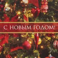 Пакет подарочный без ручек «С НОВЫМ ГОДОМ!», 10×19.5×7 см