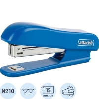 Степлер Attache Compact (№10) до 15 листов, пластик, синий