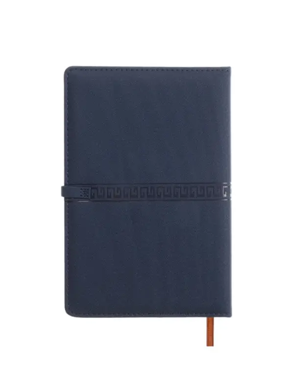 Ежедневник недатированный формат А5, с хлястиком, 112л, линия, пвх, Узор Синий Ежедневник недатированный формат А5, с хлястиком, 112л, линия, пвх, Узор Синий
