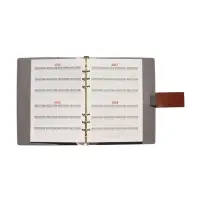 Органайзер на кольцах, А5, с хлястиком, 80л, линия, к/зам, Коричневый