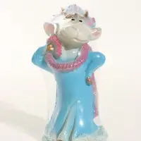 Свеча новогодняя "Коза-снегурочка" 6х6х12 см, синий