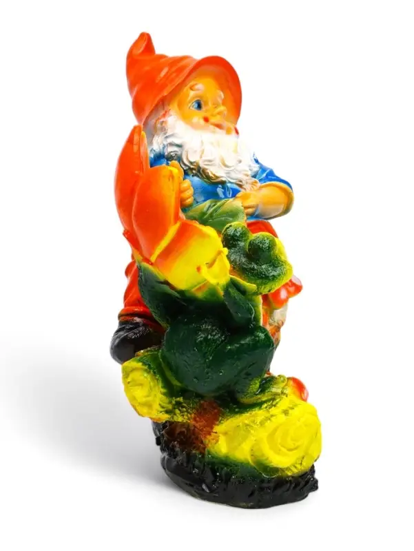 Садовая фигура из гипса &laquo;Гном с лягушкой на бревне&raquo;, 25&times;12&times;26 см