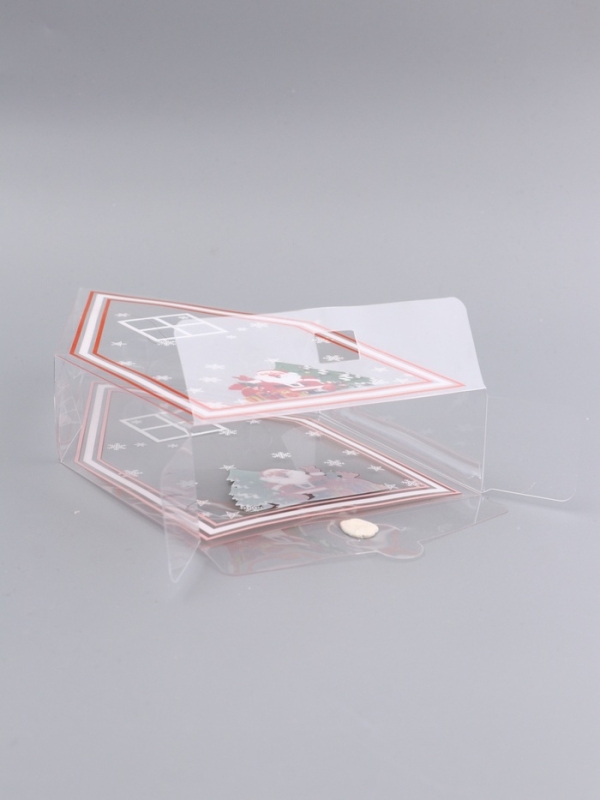 Складная коробка из PVC 11,5 х 20 х 4 см "Веселый Дед Мороз"