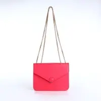 Сумка женская мессенджер на магните, 20&times;6&times;13 см, розовая