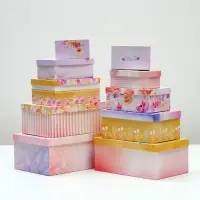 Набор подарочных коробок 10 в 1 &laquo;Цветы&raquo;, 30.5&times;20&times;13 - 12&times;6.5&times;4 см