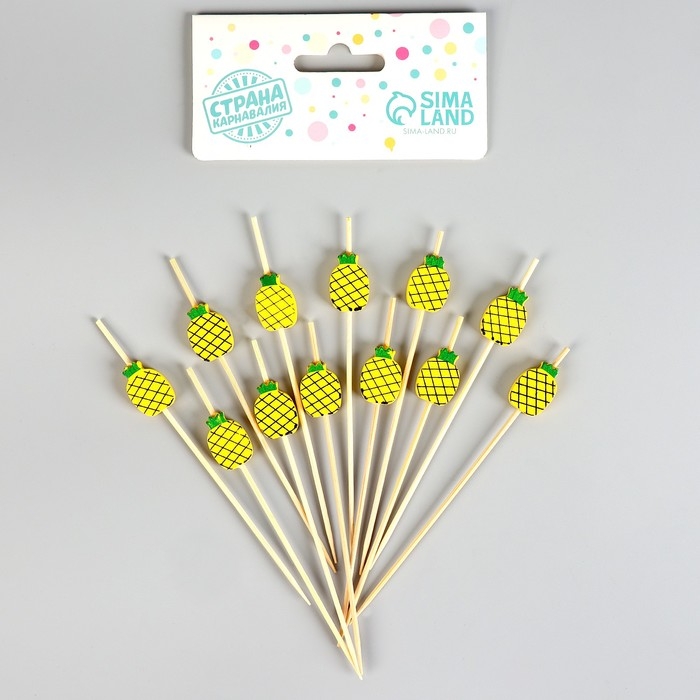 Шпажки «Ананас», в наборе 12 штук Шпажки «Ананас», в наборе 12 штук