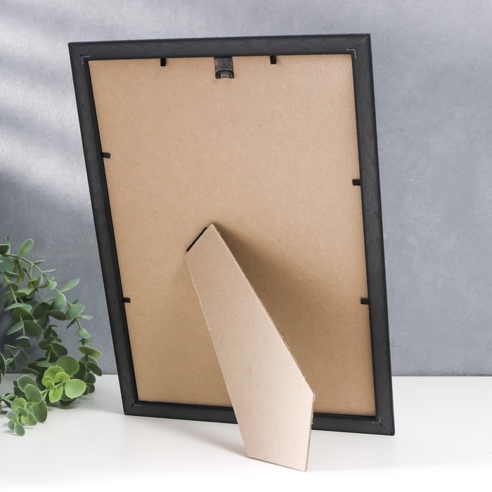 Фоторамка пластик Фоторамка пластик "Офис" 21х30 см, темно коричневый/бук (287), с ножкой