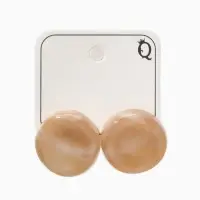 Серьги пластик &laquo;Леденец&raquo;, d=2 см, с разводами белыми, коричневые