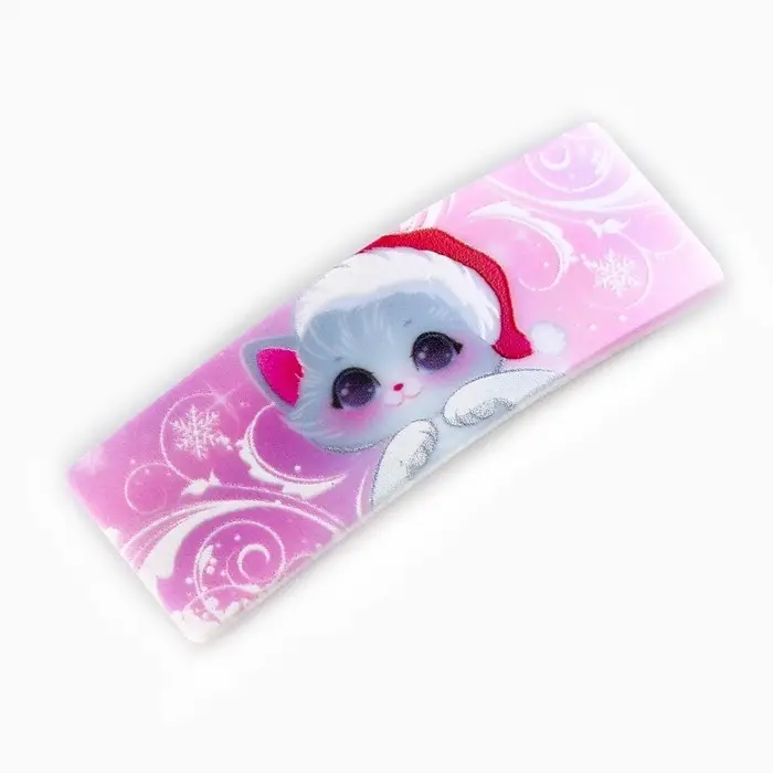 Заколка для волос новогодняя «Котик», 5,3 х 1,8 см