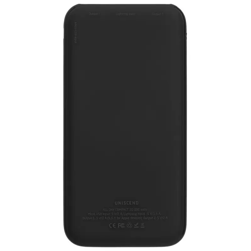 Внешний аккумулятор Uniscend All Day Compact 10000 мAч, черный