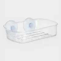 Мыльница на присосках Bath Collection, пластик, 13&times;10&times;3 см, прозрачная