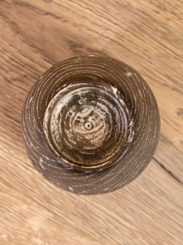 Подсвечник, d=4 см, 8&times;8&times;11 см, дерево джати, тёмно-коричневый