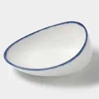 Салатник Magistro Blue Lagoon, 350 мл, 19.2&times;14.9&times;7.9, фарфор, белый