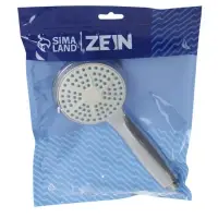 Лейка для душа ZEIN Z0012, 1 режим, средняя, d=100 мм, пластик, цвет хром