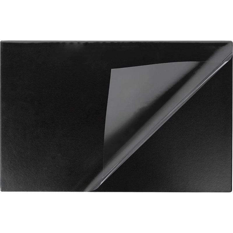 Коврик на стол Attache 380х590мм черный с прозрачным листом РФ