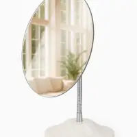 Зеркало настольное, овальное, на гибкой ножке, 16.5&times;23/28 см, (13.5&times;16.5 см)
