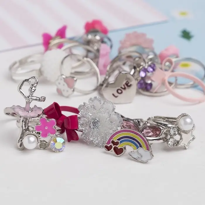 Кольцо детское Выбражулька «Пинк», форма МИКС, МИКС, безразмерное Кольцо детское Выбражулька «Пинк», форма МИКС, МИКС, безразмерное